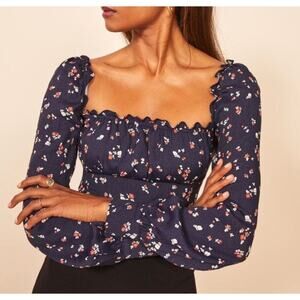 Reformation Matteo floral top women's size 0